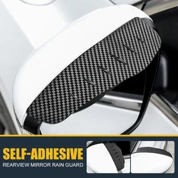Universal Car Rearview Mirror Rain Guard Carbon Fiber 2.5mm PVC Mirror Visor Rain Eyebrow Protector Waterproof for Car SUV Truck