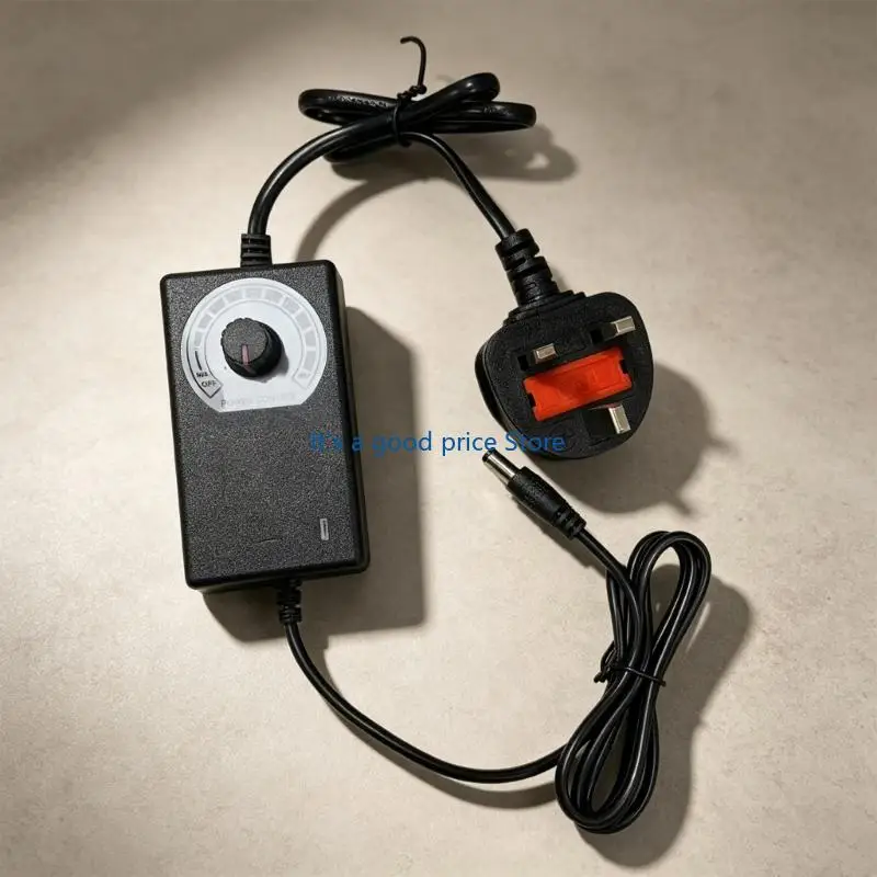 Adjustable Power Adapters 3V-12V With UK Plugs, 24W to Power Supply, 5.5X2.1Mm Barrels Connectors, Rotary Selectors for