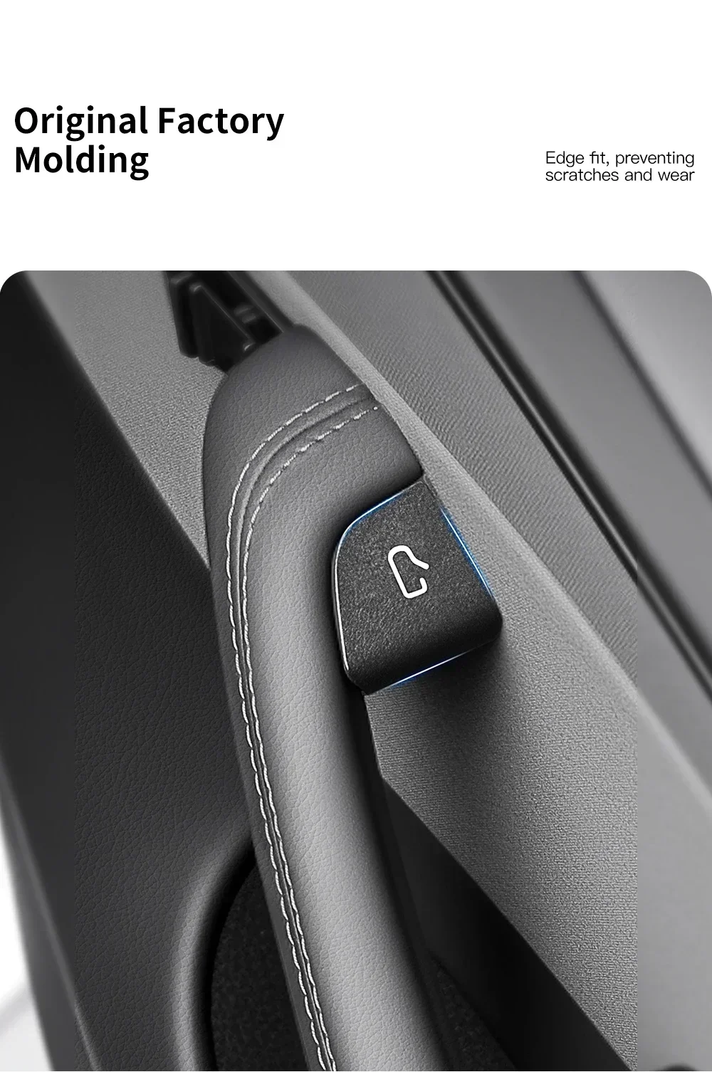 Armlehnen-Fensterheber-Schalteraufkleber für Tesla Highland Model 3 17-23 Juniper Model Y 21-24 Auto-Türenöffner-Aufkleber – Detail 9