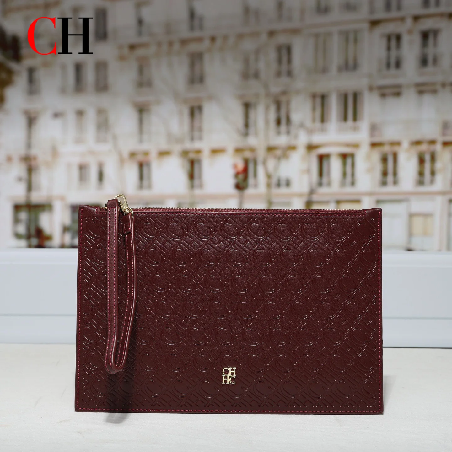 CH 클러치 백 여성용 엠보싱 모노그램 PU 가죽 손목 - Wristlet Wallet Zipper 리뷰 및 가격