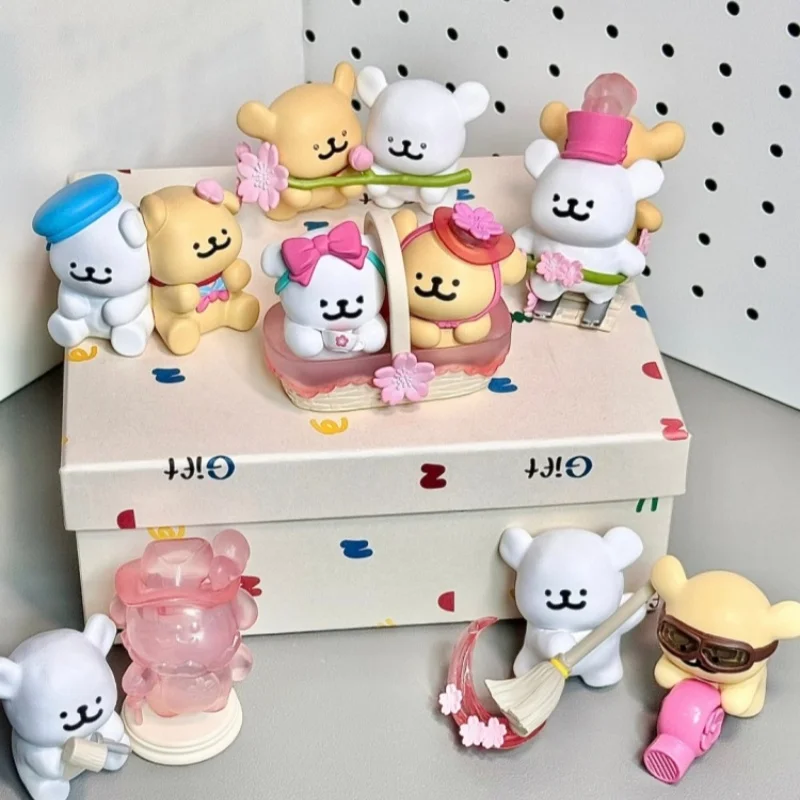 

Funism Line Puppy Official Romantic Cherry Blossom Blind Box - Cute Anime Collectible Figure Kawaii Desktop Decor, Birthday Gift