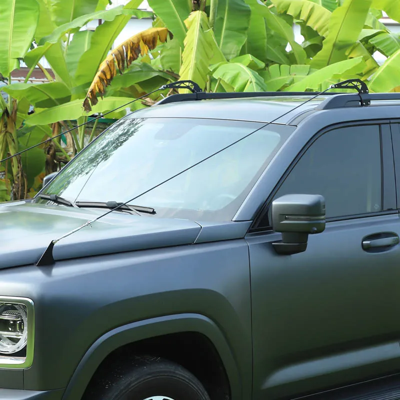 For 2024+Great Wall Haval H9 cars to cross jungles, protect engine hood, lock buckle, obstacle elimination rope accessories