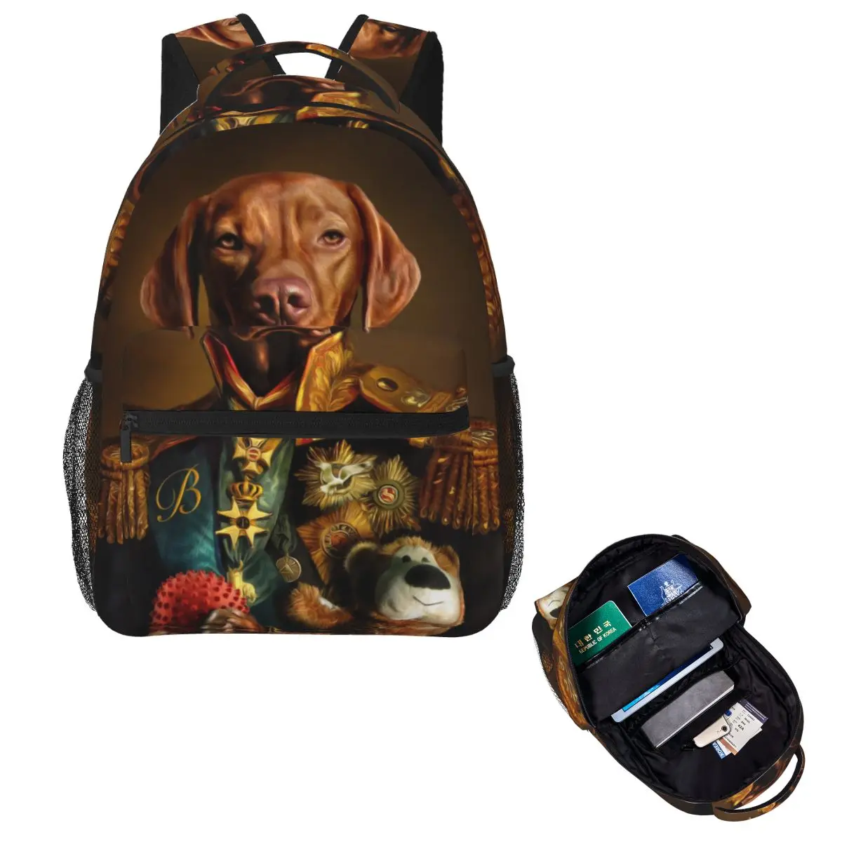 

Bertie The Hungarian Vizsla - Dog Portrait Backpack Hot Sale Daypack Large Capacity Kids BookBag School Bag Shoulder Bags