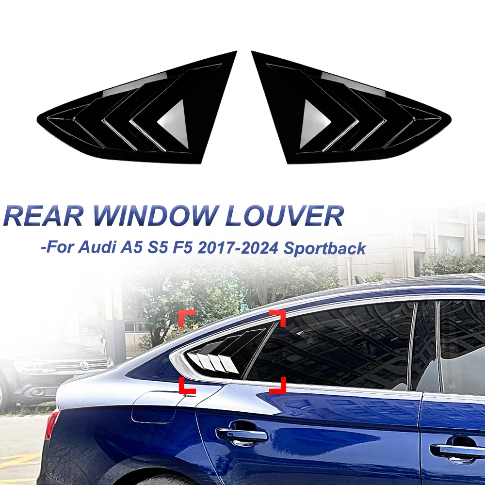 Für Audi A5 S5 F5 2017-2024 Sportback Vier Tür Edition Heckscheibe Lamellen Auto Aufkleber Modifikation Glänzend Schwarz