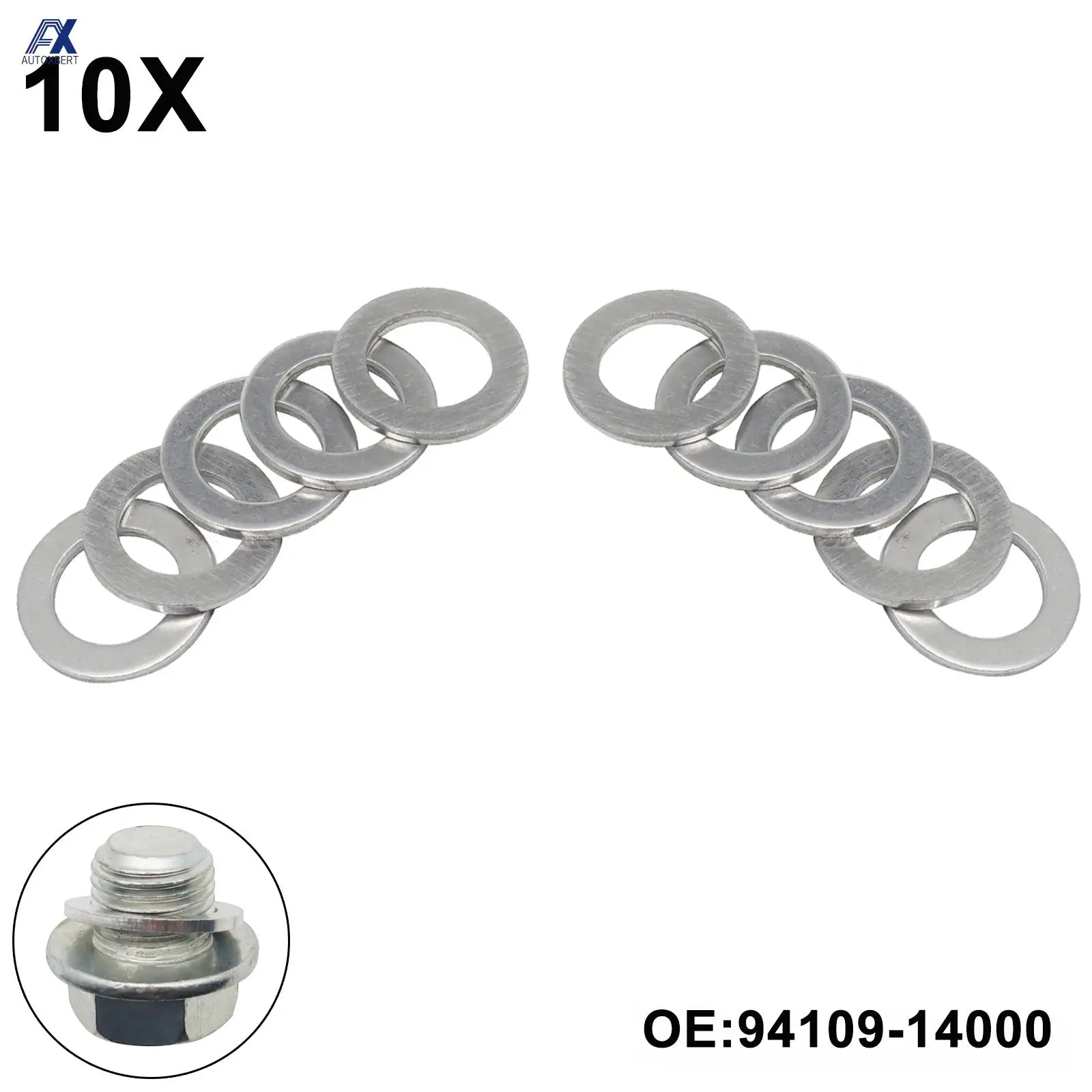 10 PCS For Honda Accord Civic CRV CRZ HRV Acura 14MM Oil Drain Plug Crush Washers Gaskets 9410914000 94109-14000 94109 14000