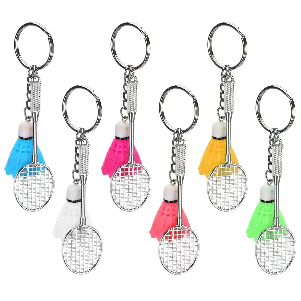 30Pcs Badminton Model Keychain Creativity Bag Pendent Shuttlecock Souvenirs Prize Car Ornament Key Jewelry Accessories Gift