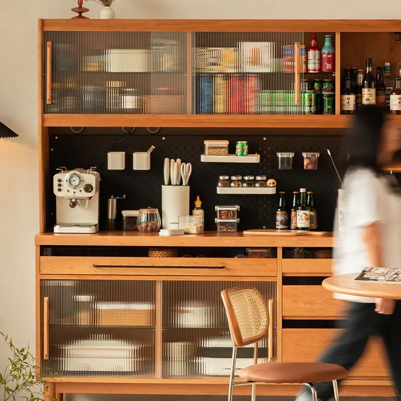 

Боковой шкаф Slate Zeus Многофункциональный шкаф для хранения Копенгаген Вишня Массив дерева Маленький встроенный настенный шкафчик