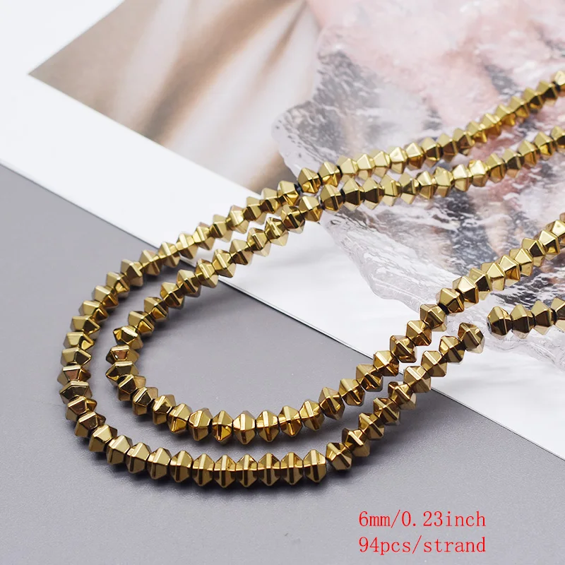 45 Style Plating Gold Color Retention Natural Hematite Stone Spacer Loose Beads For Jewelry Making DIY Bracelet Necklace image 6
