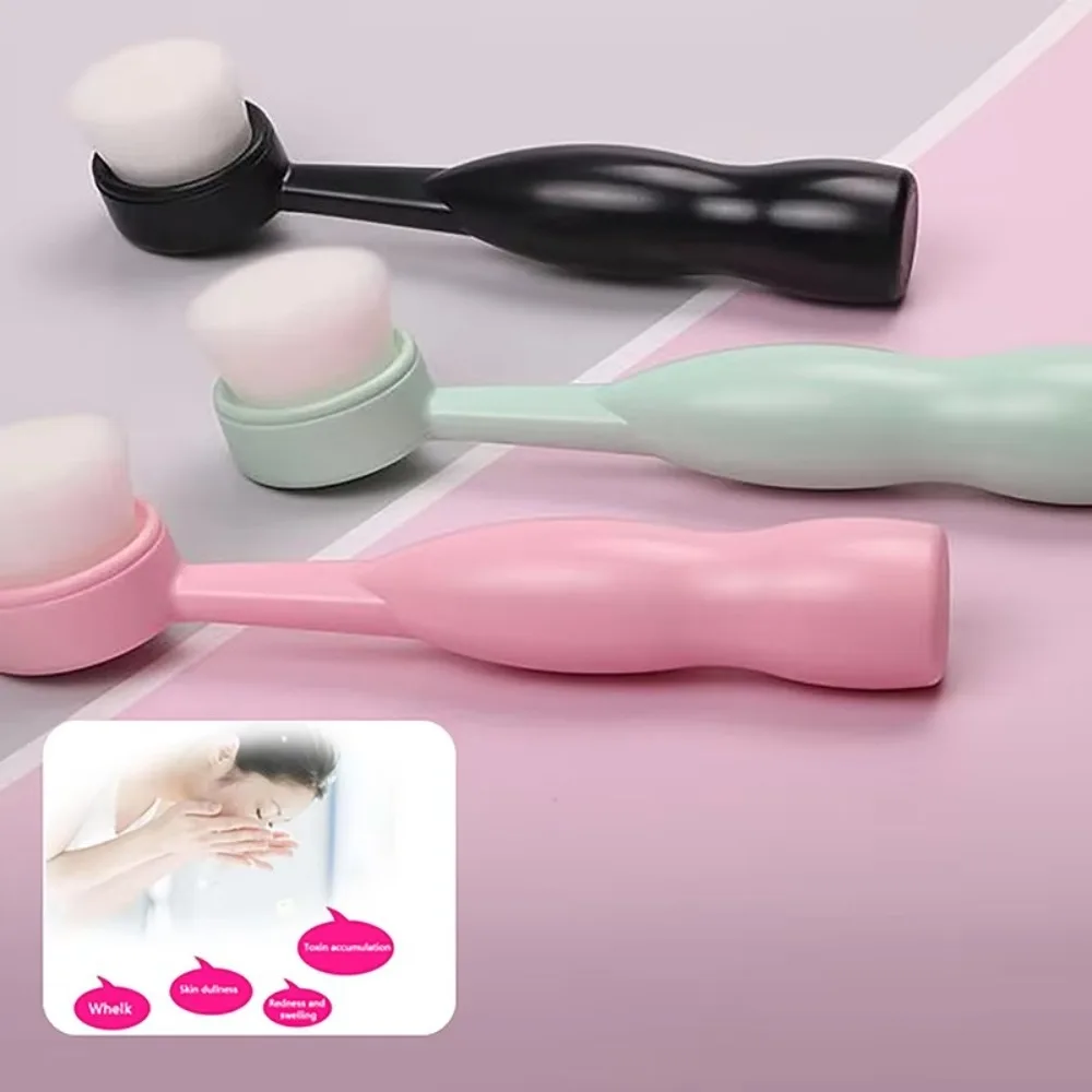 New Long Handle Face Cleansing Brush Portable Exfoliating Face Scrub Brushes Skin Care Skin Wash Tools Face