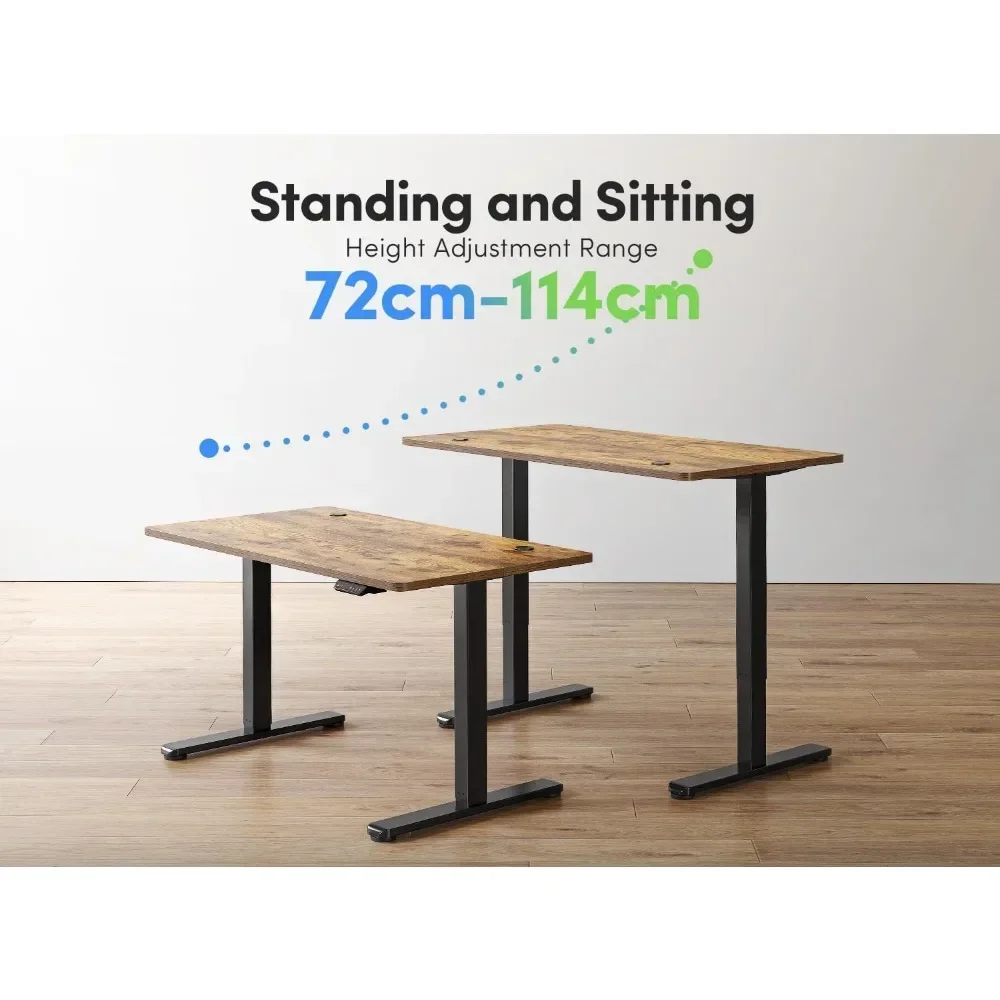 Altura Ajustável Em Pé Mesa, Sente-se Stand Up Desk, Home Office Desk, Mesa Do Computador, 55x24 Polegadas