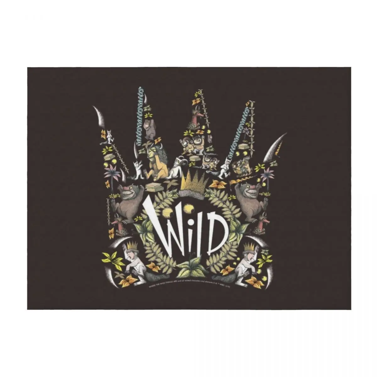 

Wild Things Crown Collage Graphic Throw Blanket Hairy Designers Decorative Throw Heavy Blankets