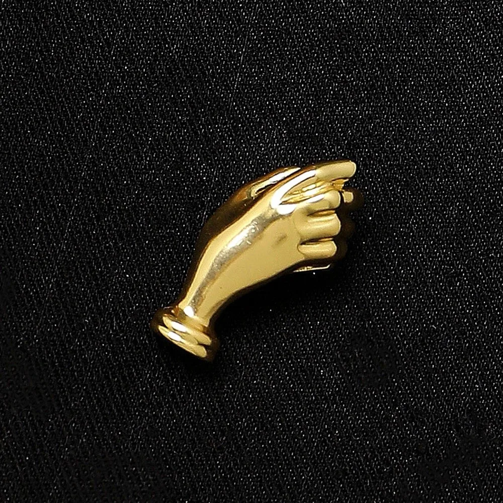 Creative Hand-Shaped Corsage Brooch Versatile French Vintage Hand-Held Bouquet Pin Retro Jewelry Suit Dress Corsage Accessory
