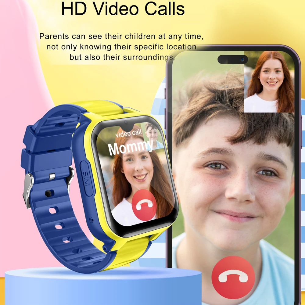 4G الاطفال ساعة ذكية الهاتف GPS AGPS WIFI الموقع 1.91 ''IPS كاميرا مراقبة عن بعد HD مكالمة فيديو SOS الأطفال ساعة تنبيه الهدايا
