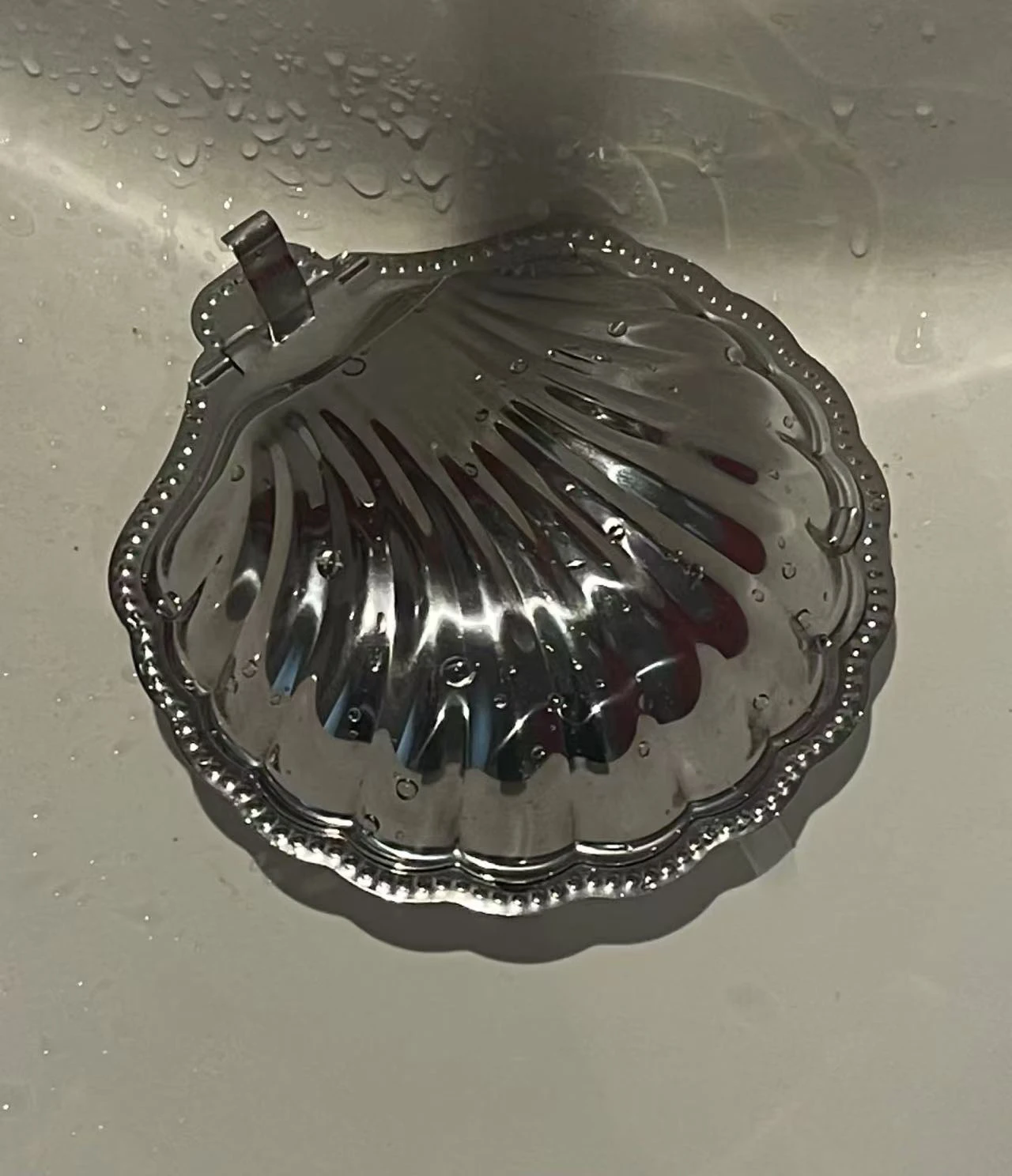 

1 шт., французская ретро-ракушка из нержавеющей стали 304, откидная коробка, коробка для масла, коробка для хранения ювелирных изделий, антикварная коробка для еды