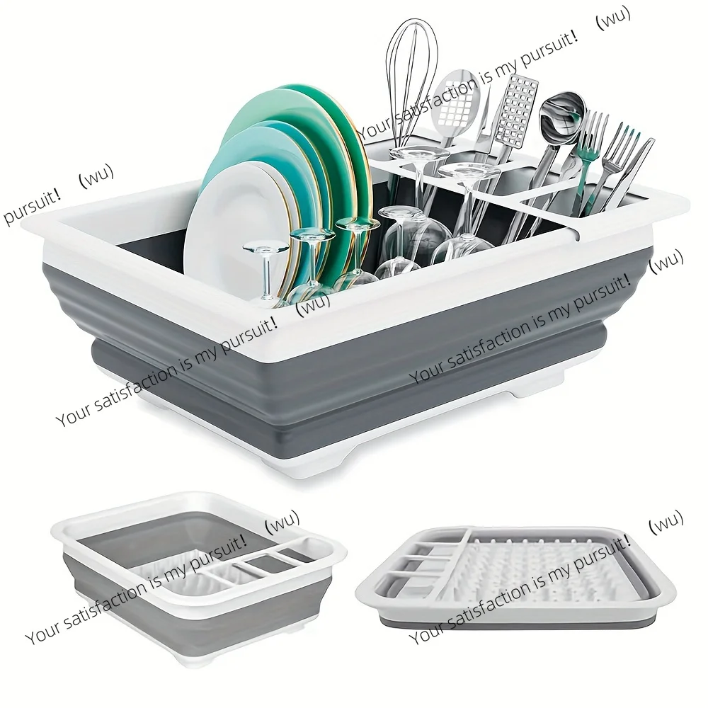 

Foldable flat drying rack with tool holder, 1 plastic board rack, perfect for travel trailers and RVs.
