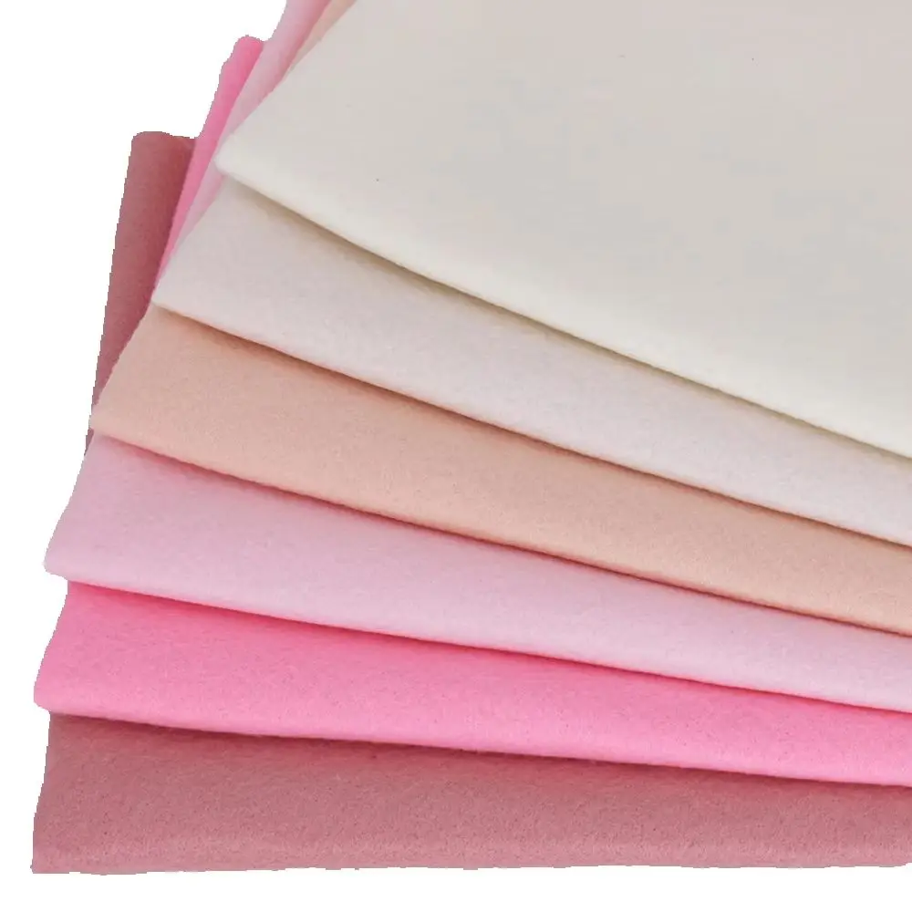 Soft Felt Set For Needlework DIY Sewing Dolls Crafts, Patchwork Non-Wove, Polyester Fabric 6 Pcs/Lot 45cmx110cm
