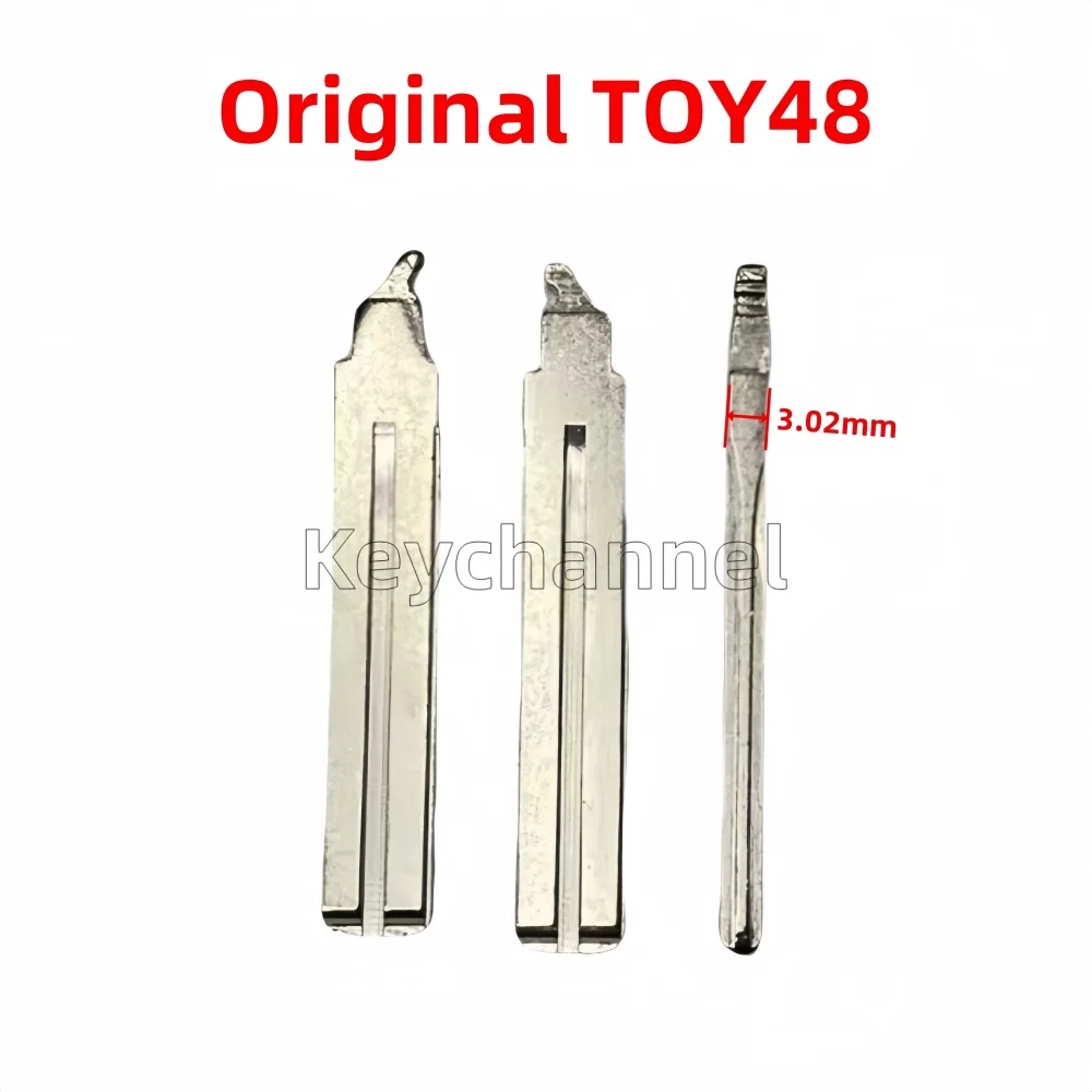 Keychannel 5pcs/lot TOY48 Original Car Key Blade Flip Remote Key Blank for Toyota AYGO PEUGEOT 108 CITROEN C1 Remote Key Blade