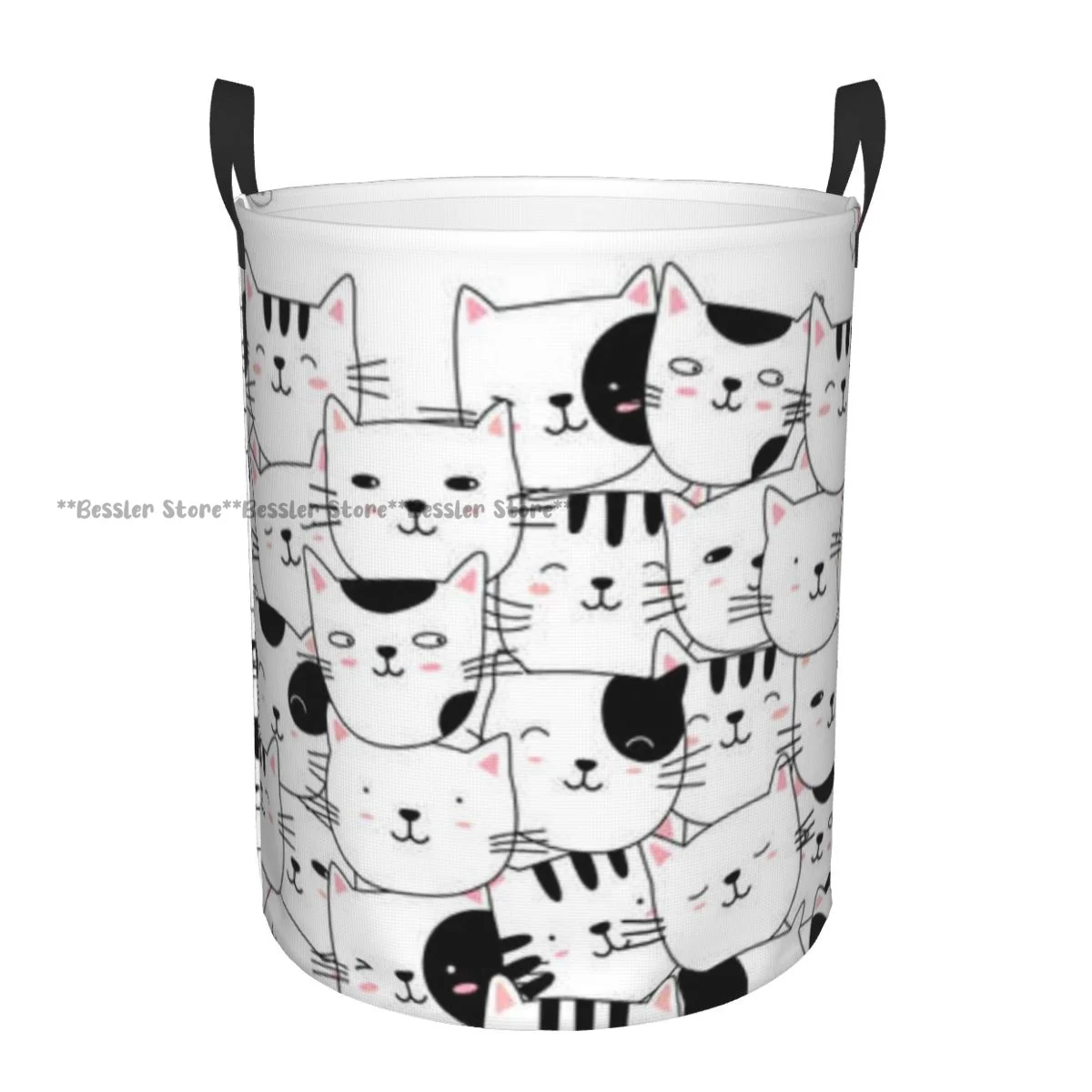 Dirty Laundry Basket Cute Cat Animal Cartoon Folding Clothing Storage Bucket Toy Basket Home Waterproof Organizer