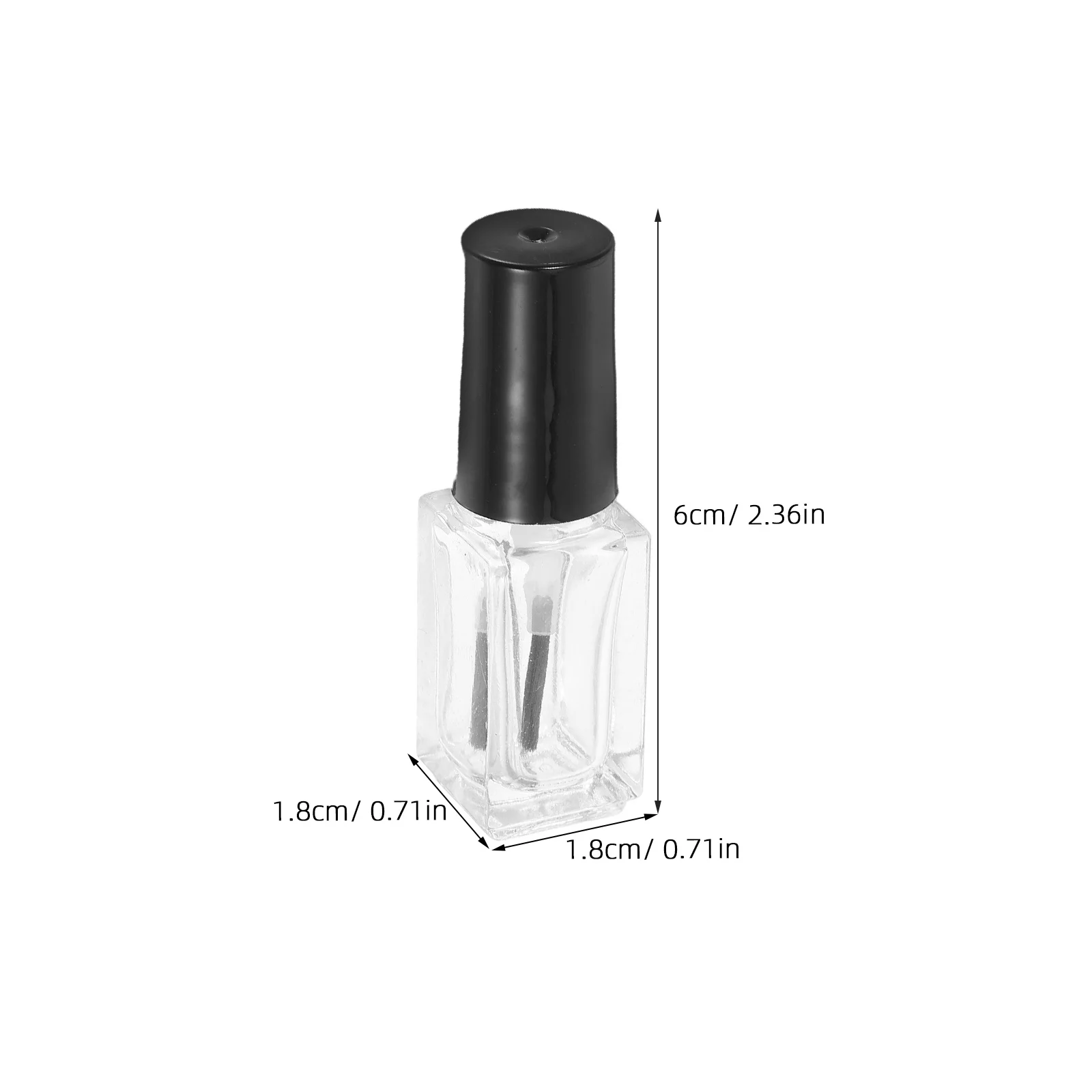 20Pcs Nail Polish Bottles Empty Transparent Glass Bottles 5ml Portable Refillable Containers with Brush for Nail Art Supplies
