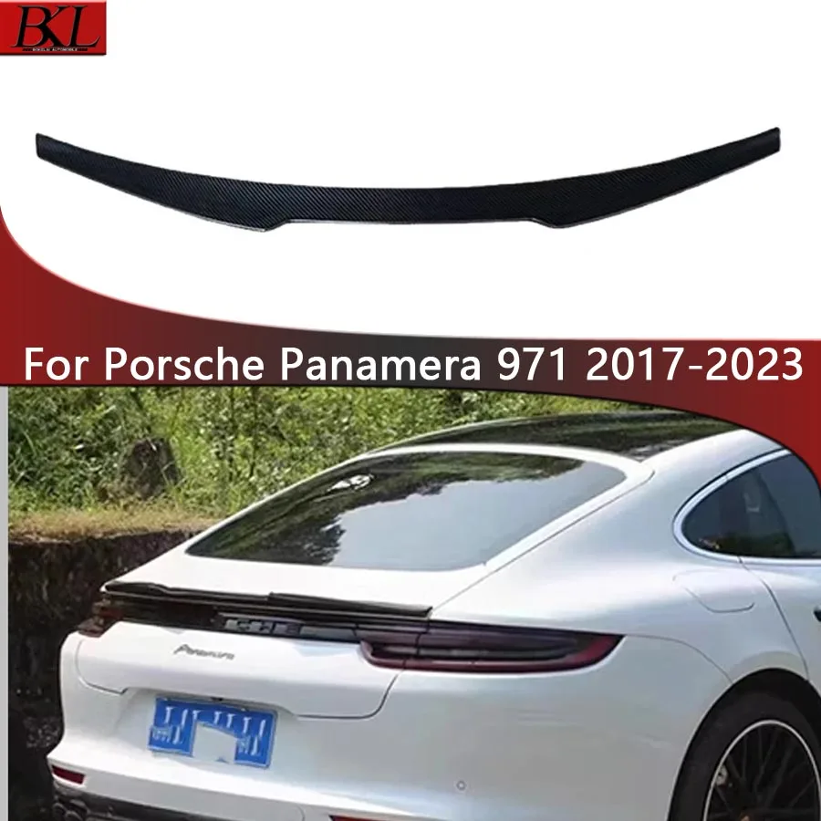 

For Porsche Panamera 971 Carbon Fiber Tail fins Rear Trunk Spoiler Guide Wing Rear Wing diverter Modified upgraded body kit