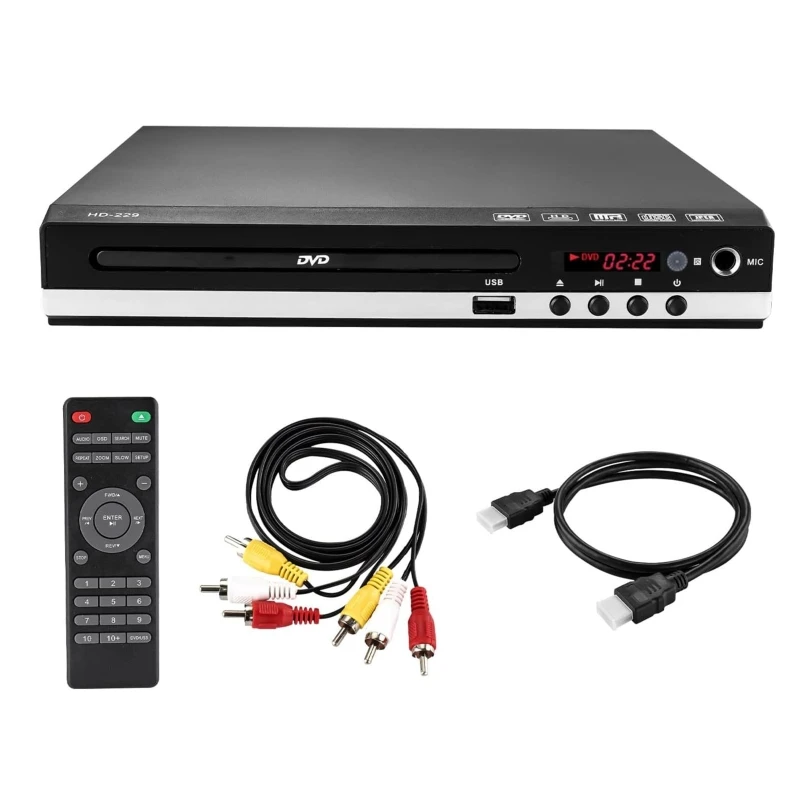 DVD Player Full HD 1080P Multi Region Home Multimedia Digita