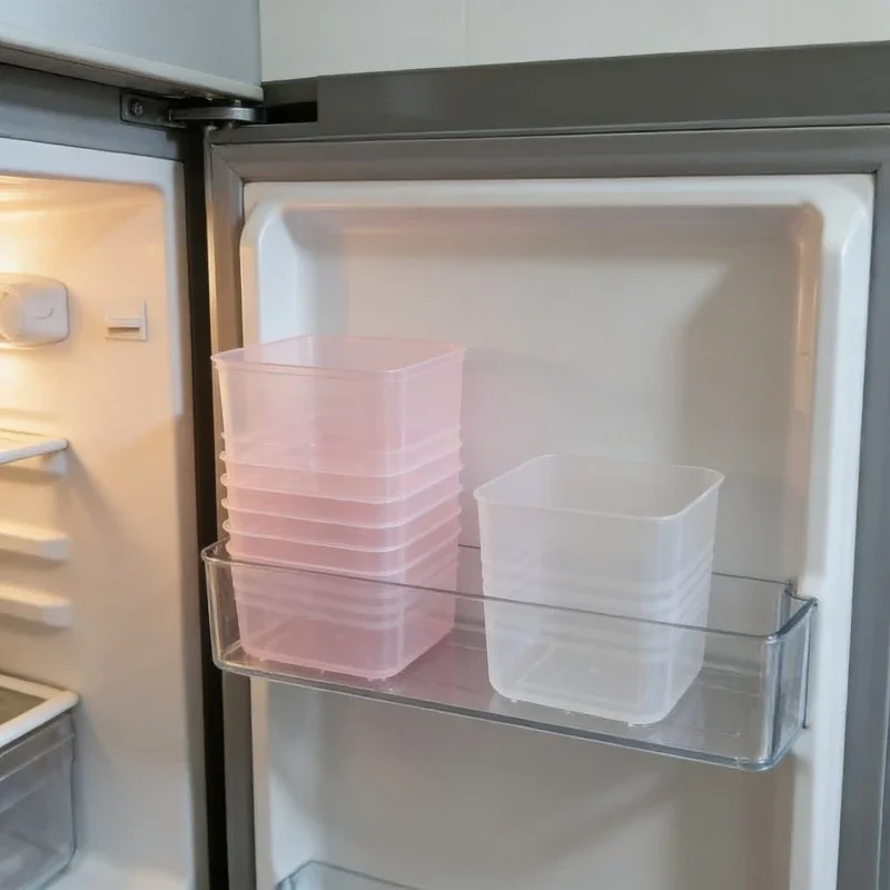 2PCS Food Grade Fridge Side Storage Box Refrigerator Door Organizer Inner Fresh Keeping Container Kitchen Household Sorting Bin