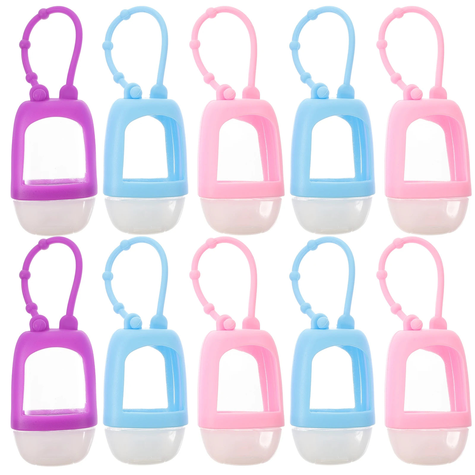 

7 Pcs Silicone Bottle Sleeve Small Hand Bottles Travel Dispenser Empty Liquid Cosmetics Reusable Portable Aromatherapy