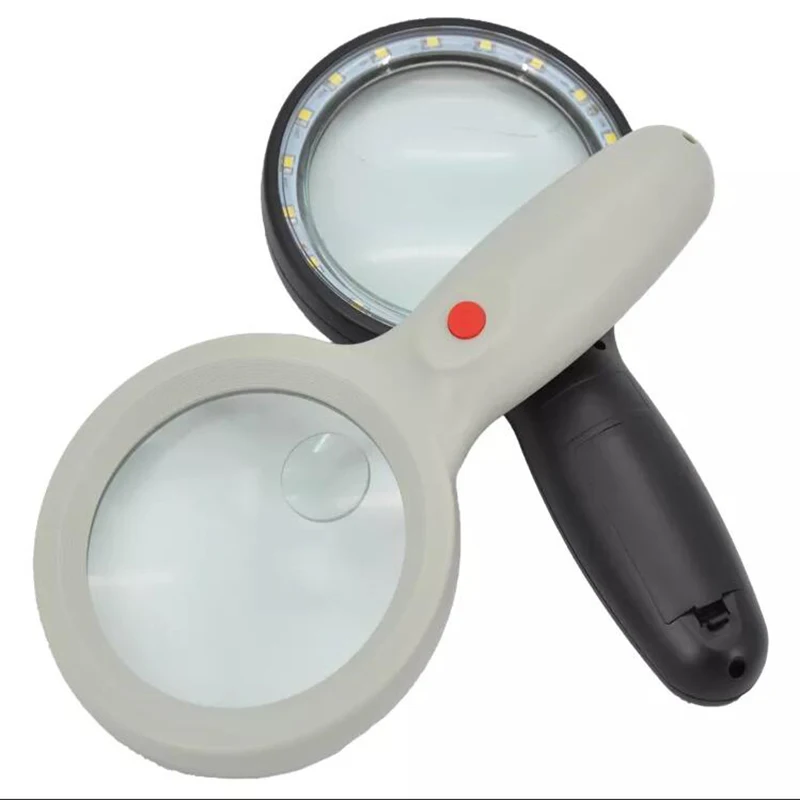 

Handheld Magnifying Glass 18 LED Lamp Magnifier for Reading and Jewelry