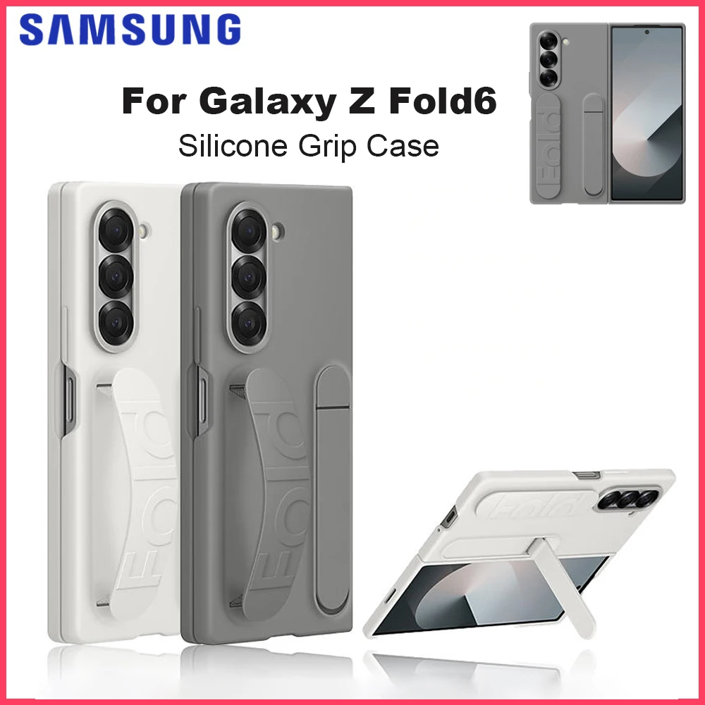 Original Samsung Silicone Grip Case for Galaxy Z Fold6 Smartphone Cover Shockproof Protective Case EF-MF956