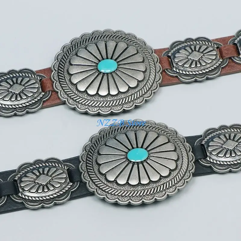 

T21F Female Belt Decorative Thin Waist Belt Black Leathers Belts for Dress Jeans