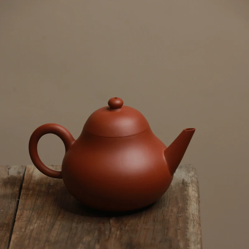 |Cai Yujian Big Pear Pot Chaozhou Handmade Purple Clay Pot Sketch Cinnabar Sand Hand Pot Authentic Famous Master High-End Small