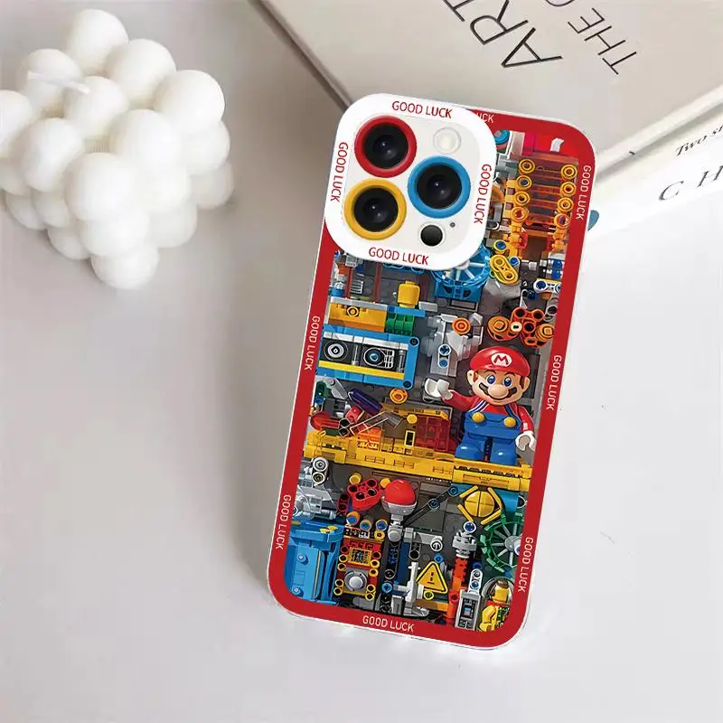 Juego de Anime para m-marios funda de teléfono para Samsung S24 S23 S22 S21 S20 S10 FE Note20 Note10 Plus Ultra Lite 5G cubierta de TPU suave transparente