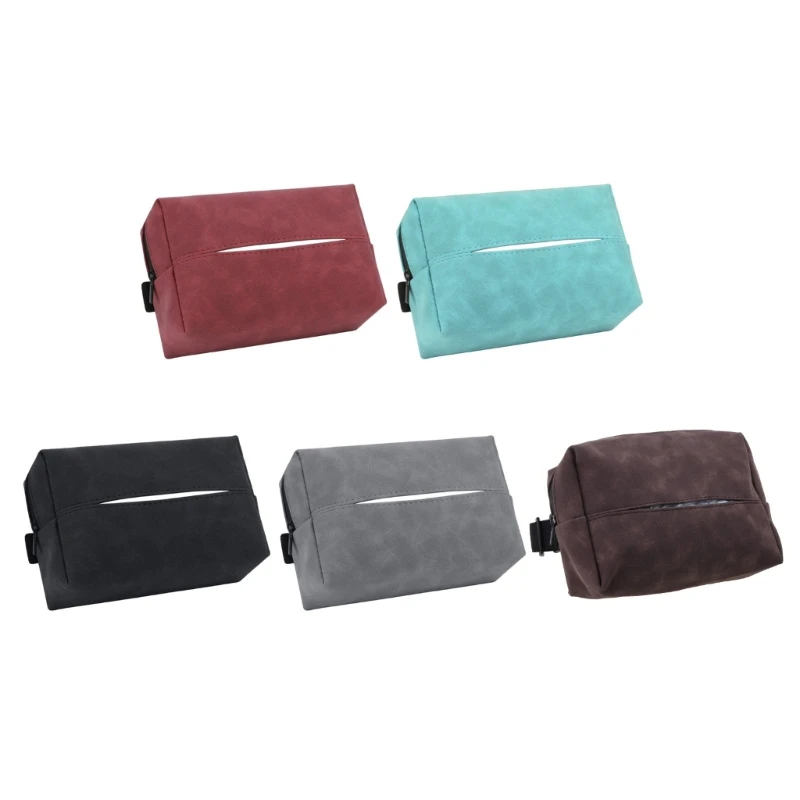 

Car Leather Tissue Box Sun-Visor Armrest Seat-Back Headrest Auto Tissue Holder