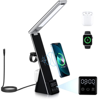 Multifunctional LED Desk Lamp With 3 Lighting Modes Clock Alarm and Touch Dimming Provides Ample Light Home Office Study Reading