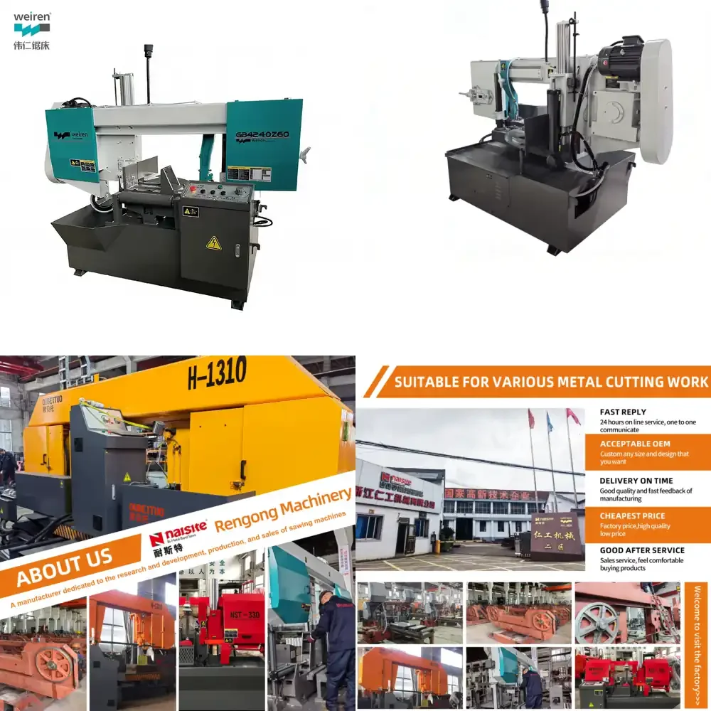 GB4240Z60 Miter/Slant Angle Cutting 0-60 Degrees Rotatable Semi Automatic Band Sawing Machine