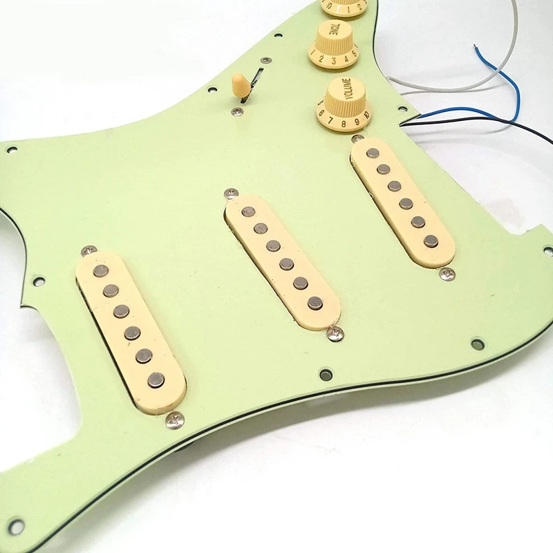 Smart-Mint Green 로드 일렉트릭 기타 픽가드 일렉트릭 기타 액세서리용 Wilkinson 픽업이 포함된 미리 배선된 픽가드