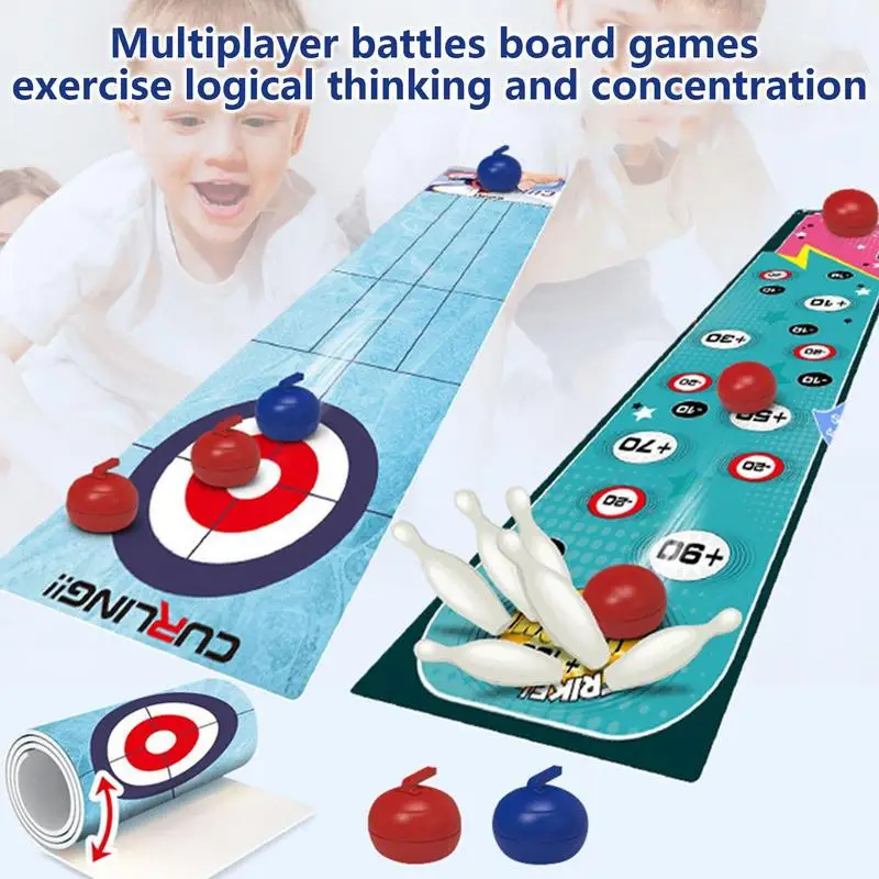 

Table Top Curling Game Tabletop Games For Adults Children And Families Sets Fun Curling Games Set For Kids For Indoor Travel