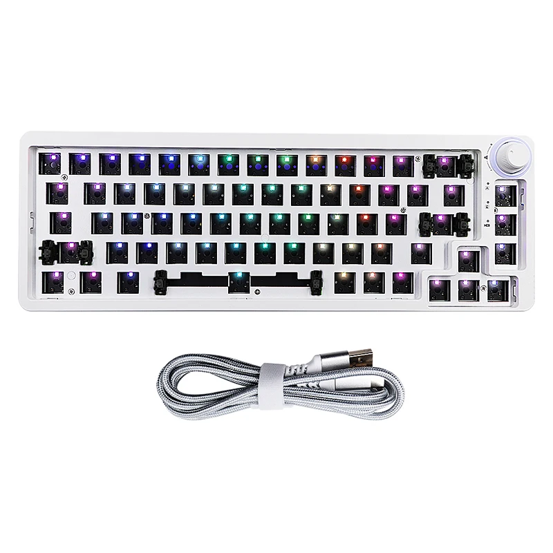 Tm680 Mechanische Toetsenbord Kit Usb Bedrade Toetsenbord Kit Hot Swap Rgb Backlight Gaming Toetsenbord Office Cadeau