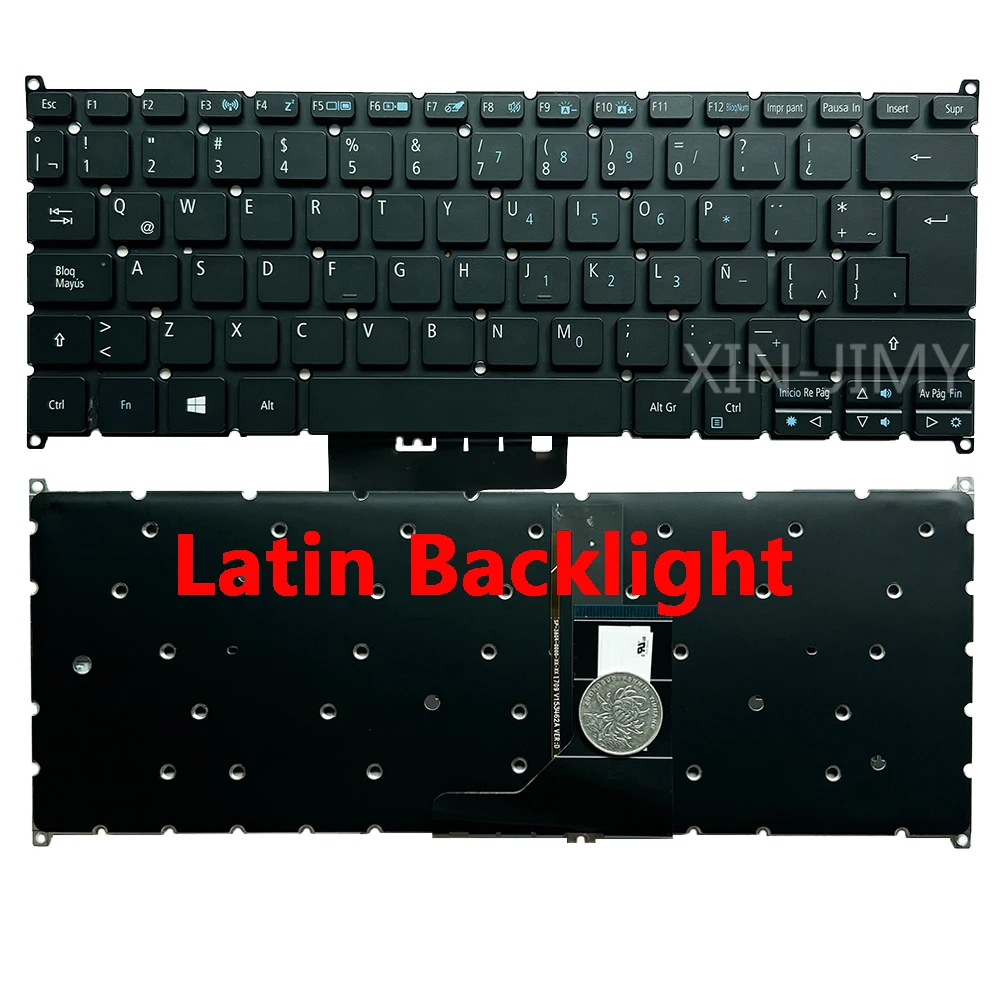 Imagem -02 - Teclado Retroiluminado para Acer Spin Sp513 Sp51351 Sp513-513-51-53t5 Sp513-51-54k0 Sp513-51-58fw Sp513-5139yz Sb3p _ A53bwl