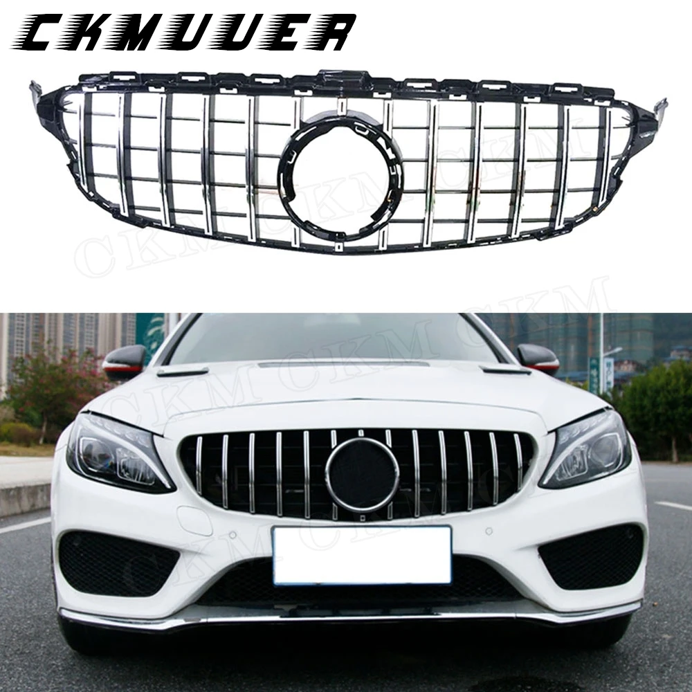 

Решетка переднего бампера CKMUUER C-класса из ABS-пластика для Mercedes-Benz W205 C200 C250 C300 C43 2015-2019 в стиле G (не для C63 AMG)