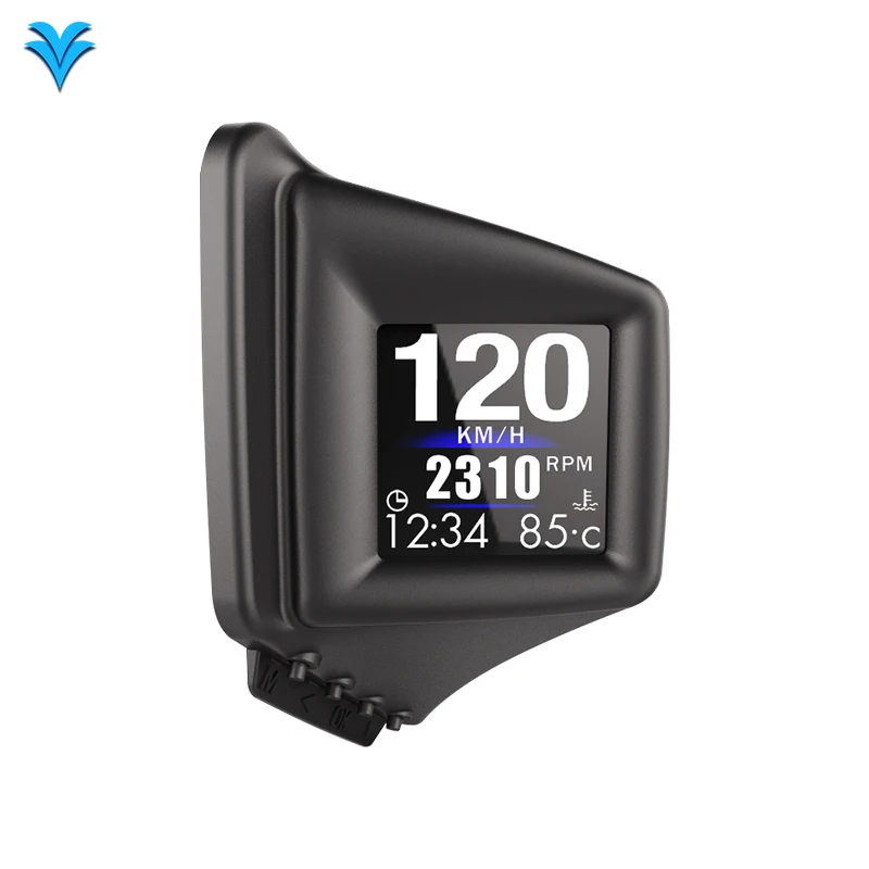 Универсальный автомобильный проекционный дисплей HUD с OBD + GPS, двойной режим, предупреждение о превышении скорости, спидометр на лобовом стекле