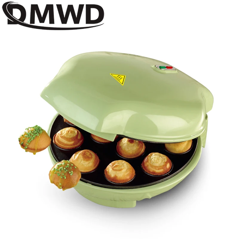 DMWD 12 Holes Octopus Ball Maker Cooker Electric Takoyaki Machine Household DIY Steak Grilling Plate Frying Pan Mold 1200W EU