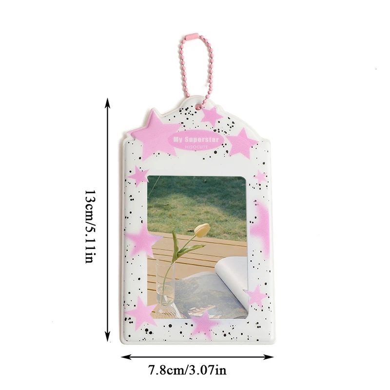 INS PVC Star Series Photocard Holder Keychain Idol Photo Sleeves Postcards Display Holder Bus ID Cards Photocards Protector