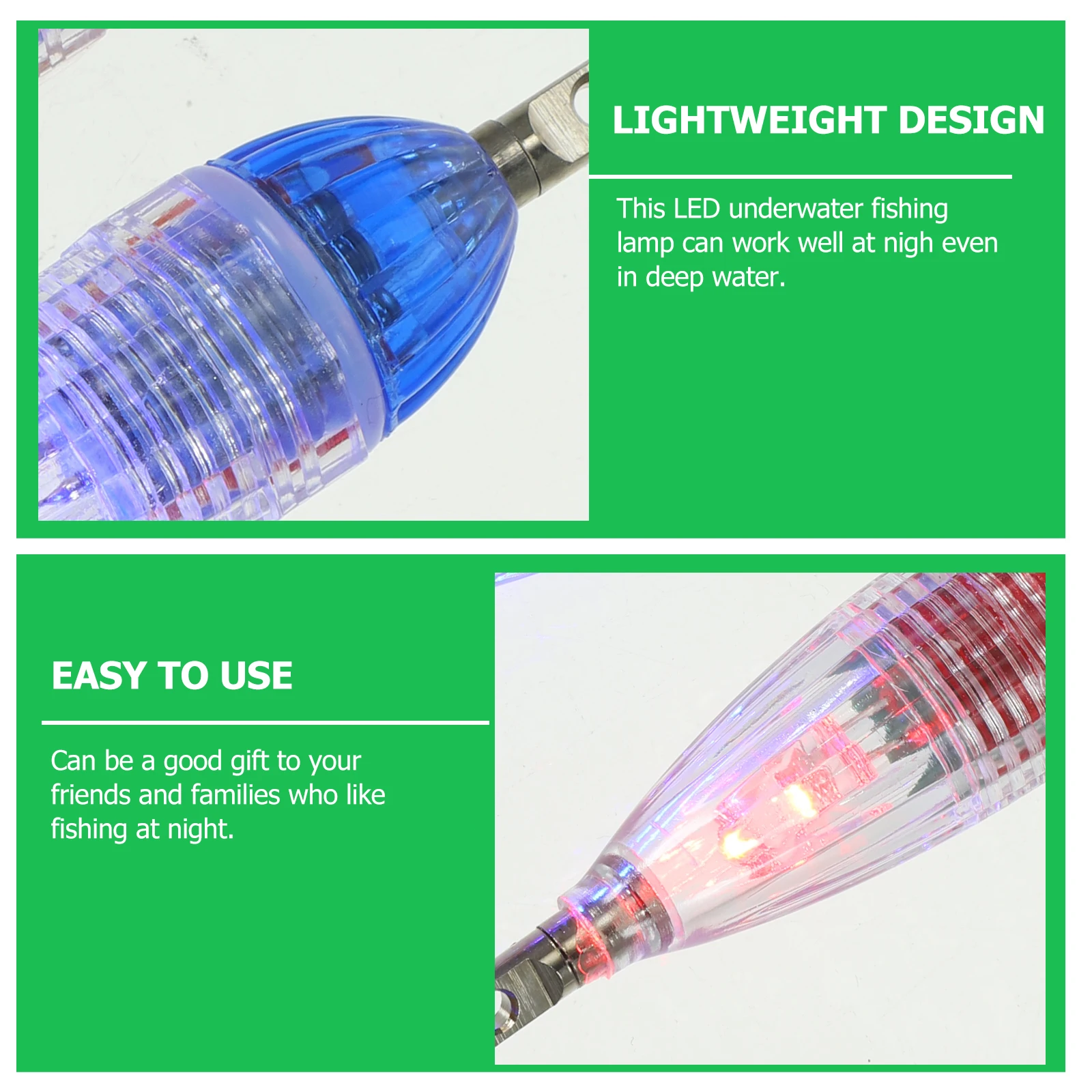 

3Pcs 6Cm8g Premium Glowing Fishing Bait Led Flashlight Novel Led Light For Deep Water