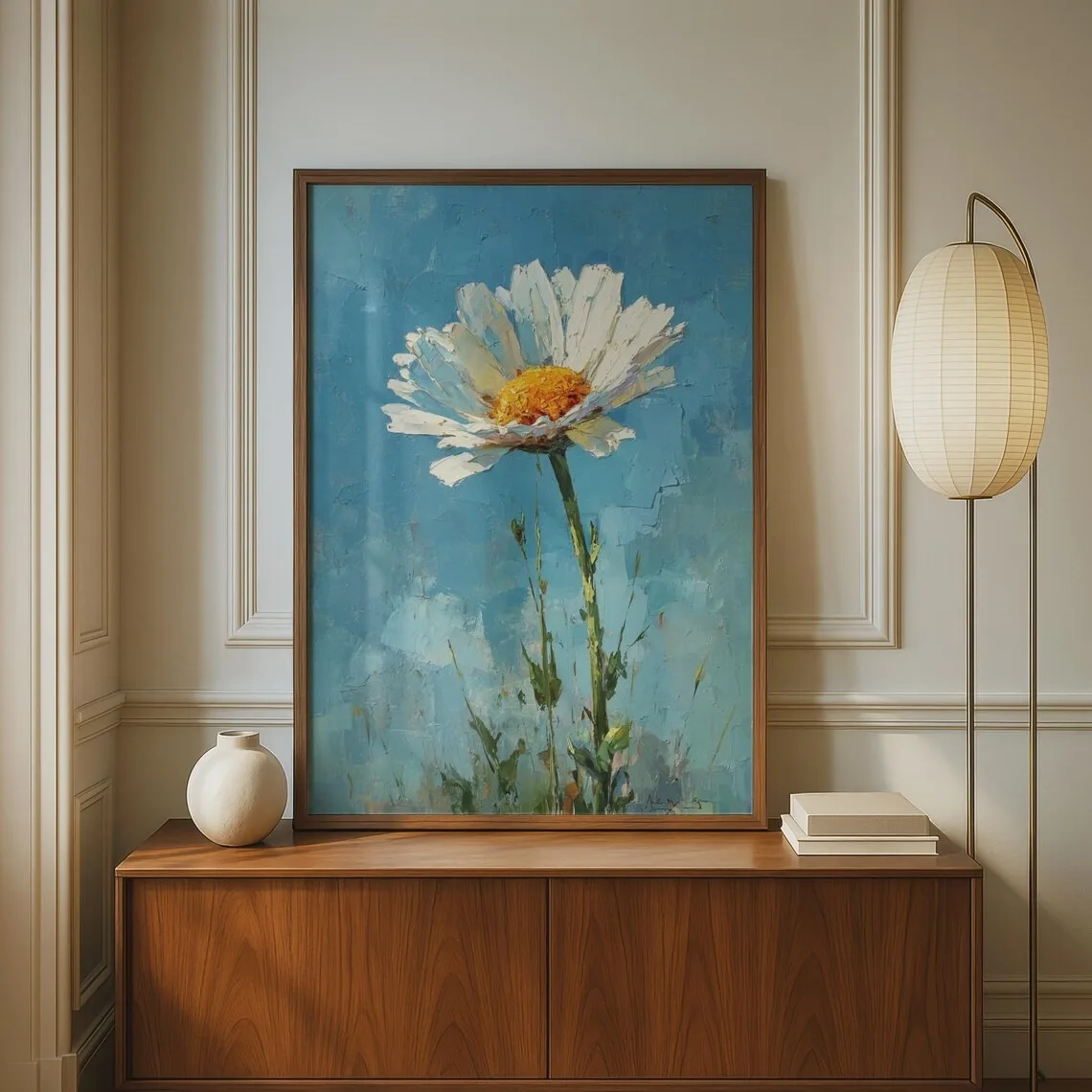 Vintage Wildflower Botanical Wall Art Prints Retro Flower & Lemon Oil Painting Poster Gift for Plant Lover Home Wall Decoration