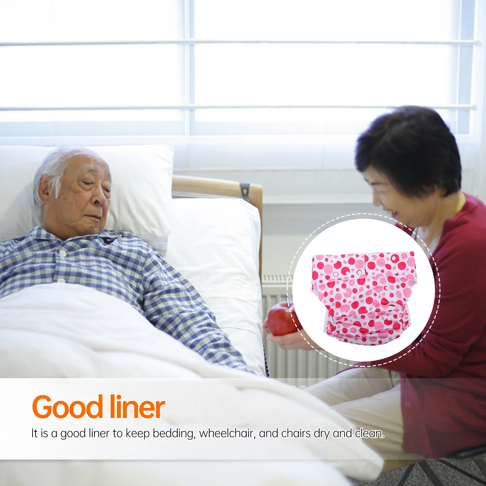 

1Pcs Adult Leakproof Diaper Adjustable Washable Cloth Diaper Reusable Absorbent Waterproof Anti-Leak Sanitary Pants for Elderly