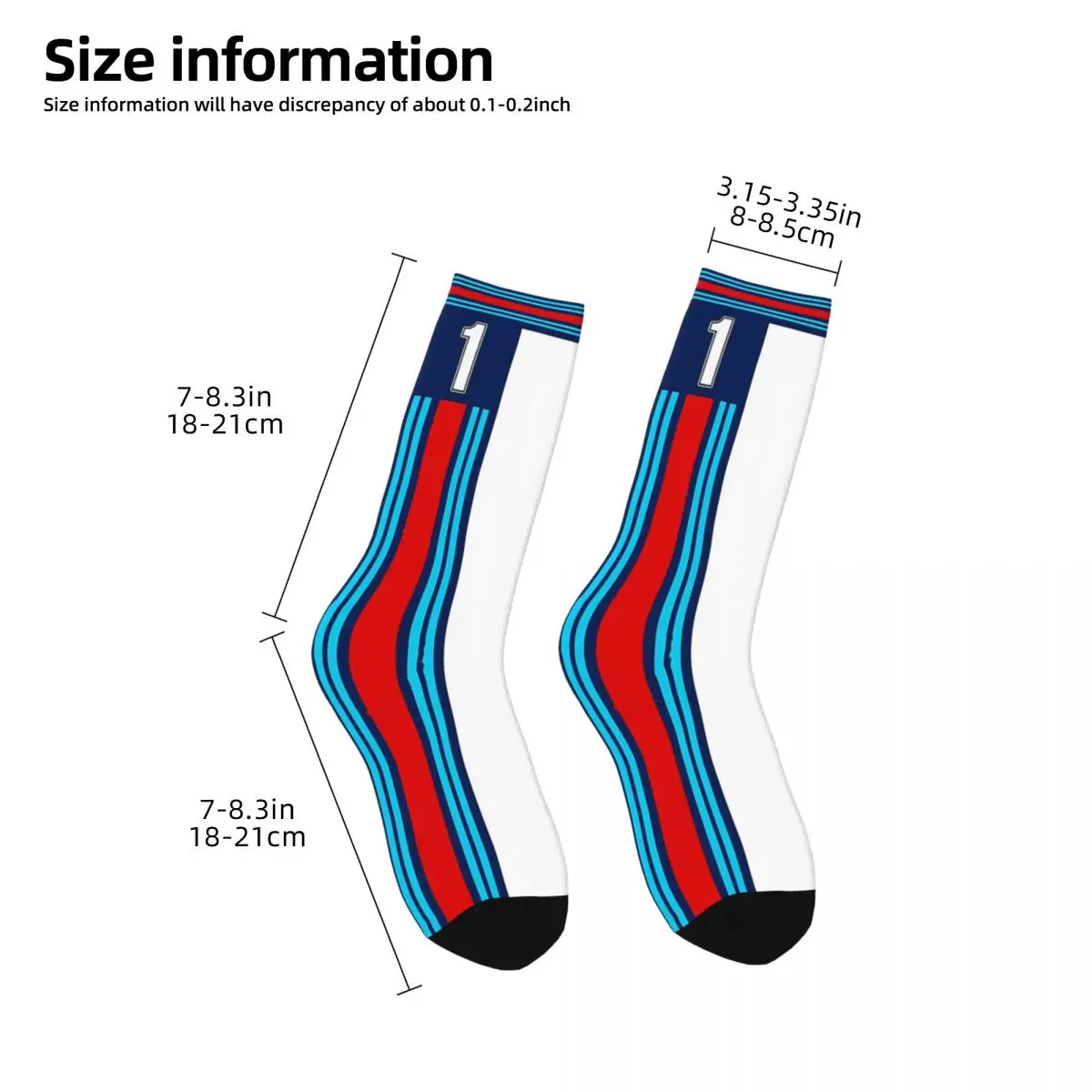 Martini Racing Livery Socks Harajuku Super Soft Stockings All Season Long Socks Accessories for Unisex Birthday Present