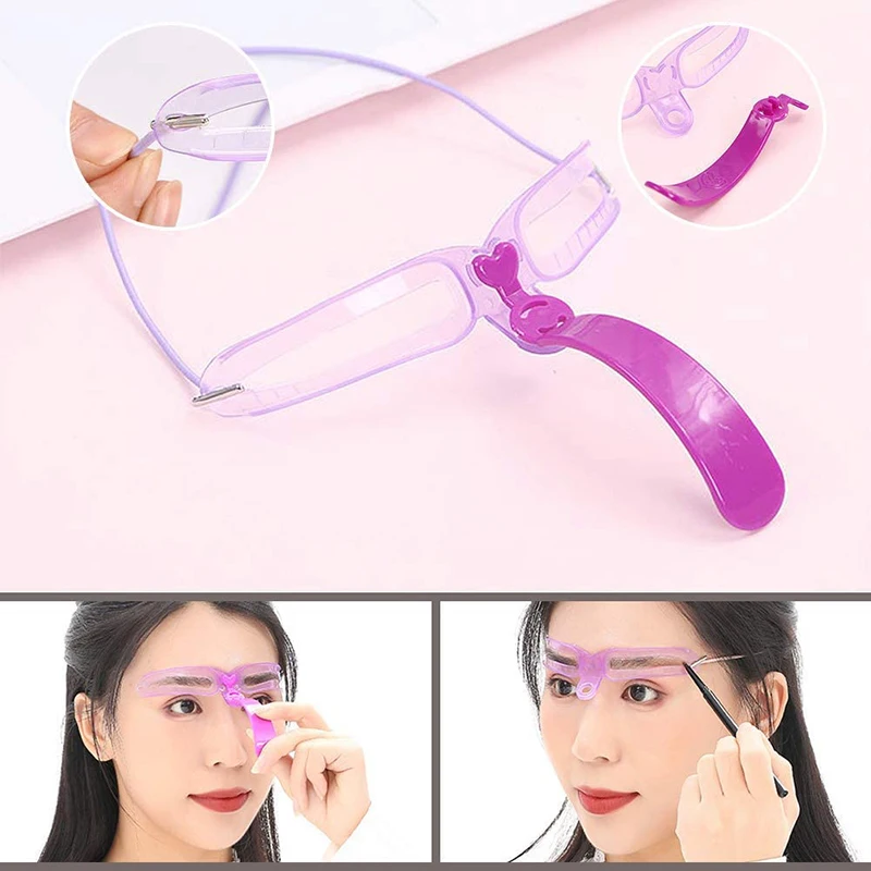 8Pc Reusable Eyebrow Stencil 3D Eye Brow Drawing Guide Card Modified Eyebrow Mold Beginner PVC Thrush Template Makeup Tools