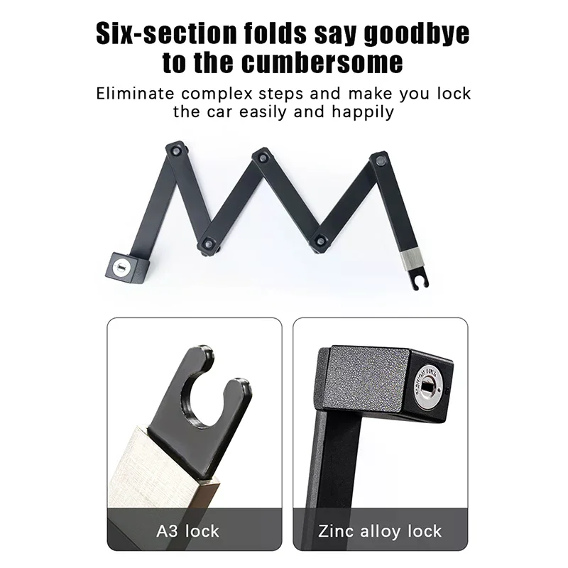 

OFFBONDAGE Durable Folding Bike Lock; Genuine Anti-Theft Protection for Motorcycles, Scooters & Electric Bikes