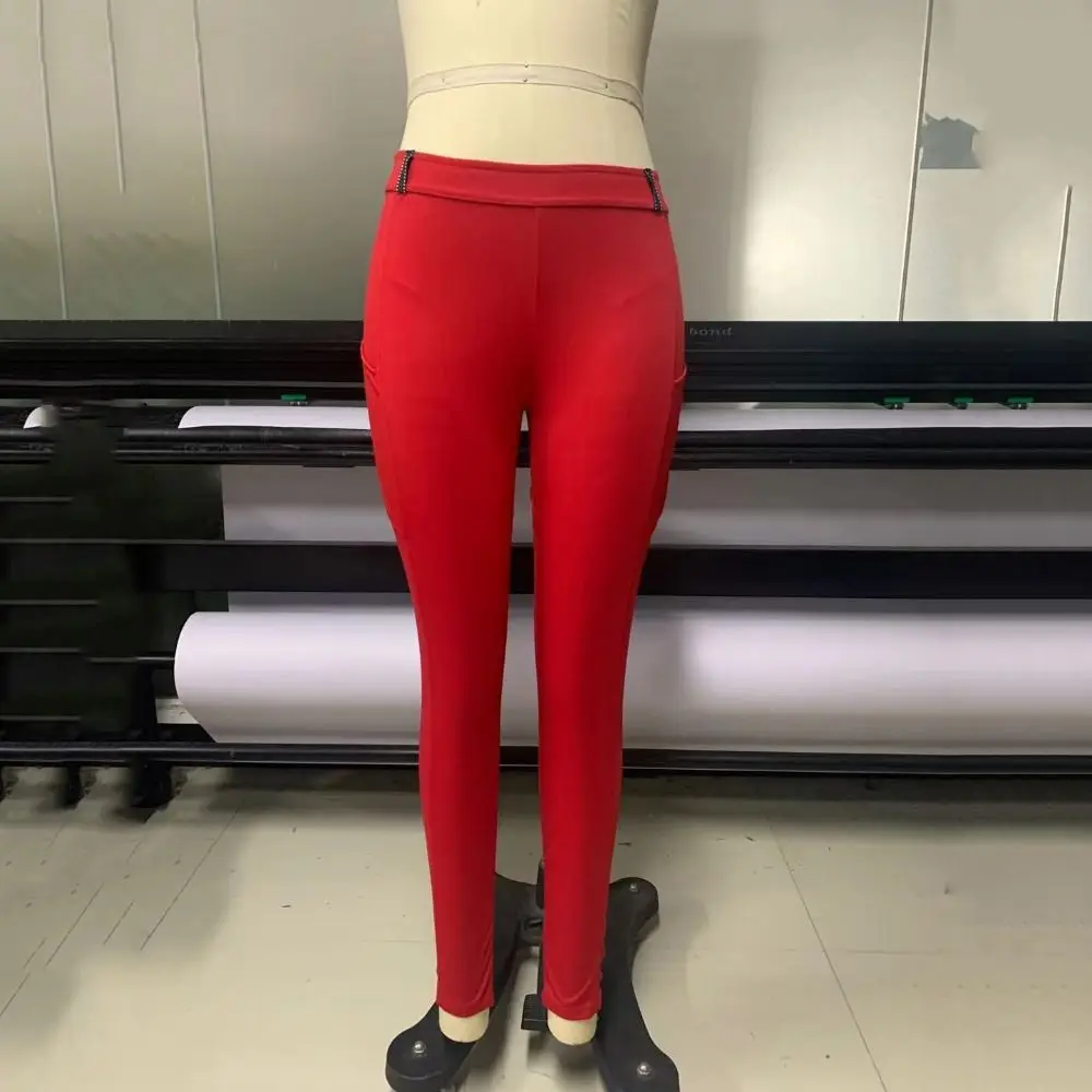 Anti-pilling Equestrian Pants Hip Lift Elastic Horse Racing Trousers with Phone Pocket Slim Equestrian Breeches Women
